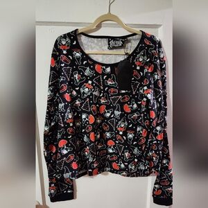 NWT Killstar Gnomies Long Sleeve Crop Shirt